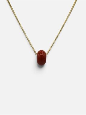 RED JASPER INFINITY NECKLACE (GOLD)